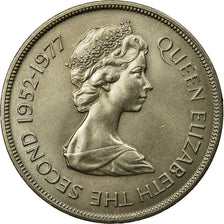 Moneta, Jersey, Elizabeth II, 25 Pence, 1977, BB+, Rame-nichel, KM:44