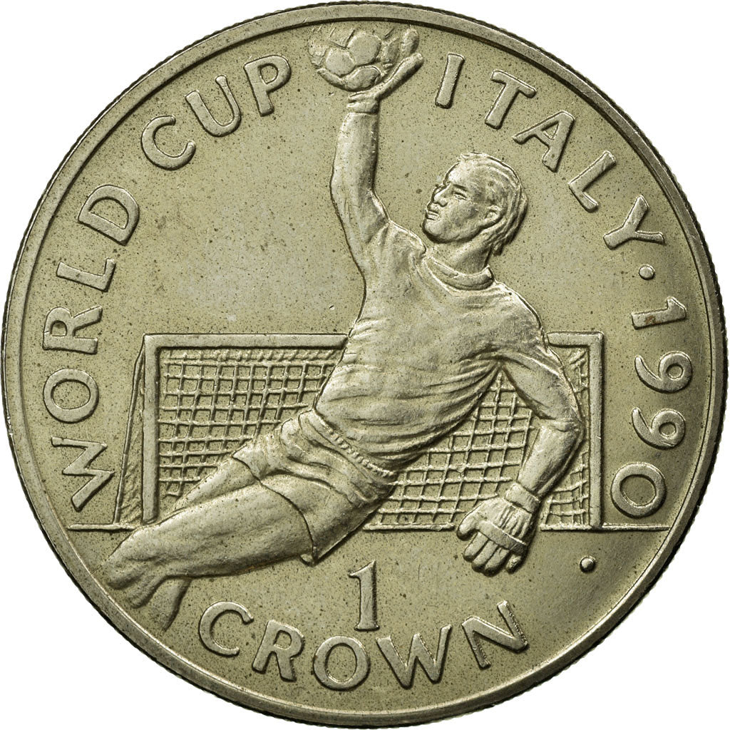 Coin, Gibraltar, Elizabeth II, Crown, 1990, EF(40-45), Copper-nickel, KM:35