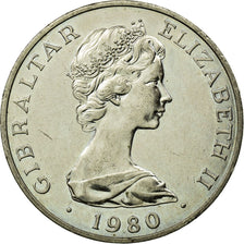 Coin, Gibraltar, Elizabeth II, Crown, 1980, British Royal Mint, EF(40-45)