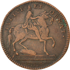 France, Royal, Token, EF(40-45), Copper, 25, Feuardent #3442, 5.20