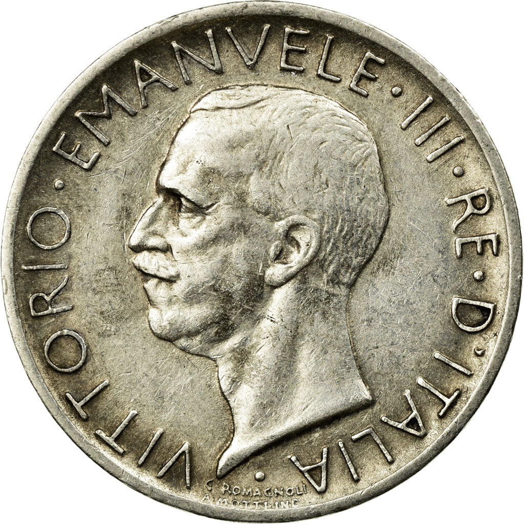 Moneta, Italia, Vittorio Emanuele III, 5 Lire, 1929, Rome, BB, Argento, KM:67.2