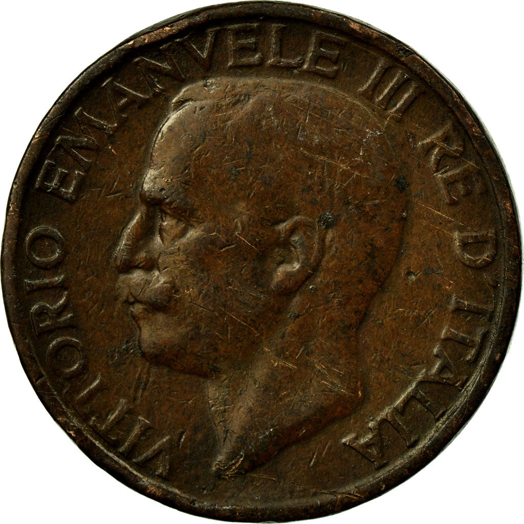 Coin, Italy, Vittorio Emanuele III, 10 Centesimi, 1921, Rome, EF(40-45), Bronze