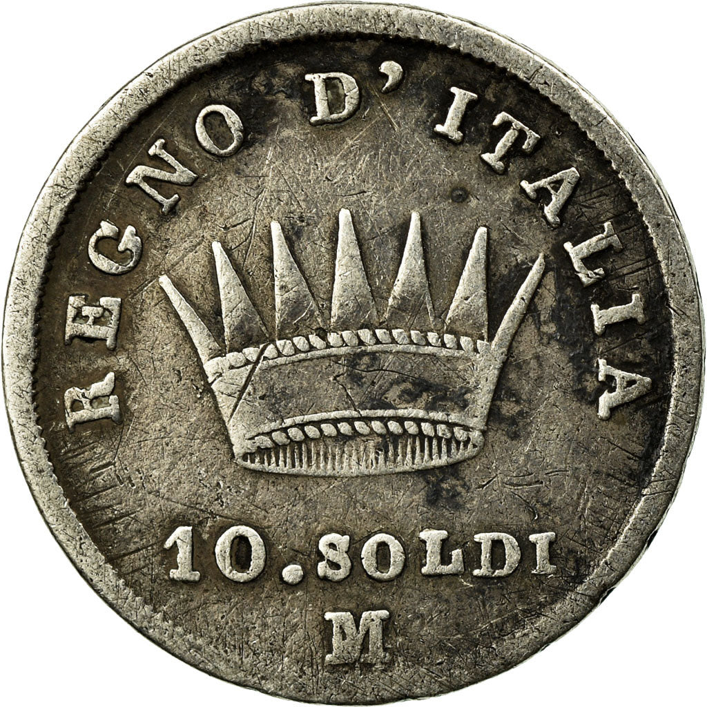 Münze, Italien Staaten, KINGDOM OF NAPOLEON, Napoleon I, 10 Soldi, 1811, Milan