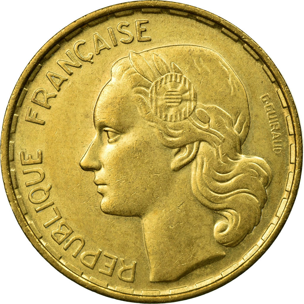 Munten, Frankrijk, Guiraud, 50 Francs, 1953, Paris, ZF+, Aluminum-Bronze