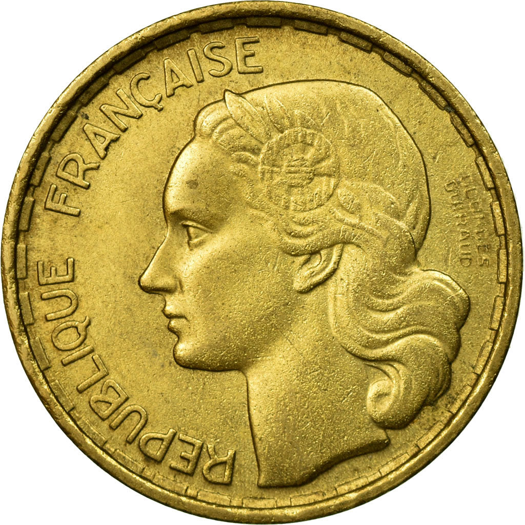 Coin, France, Guiraud, 20 Francs, 1950, Paris, EF(40-45), Aluminum-Bronze