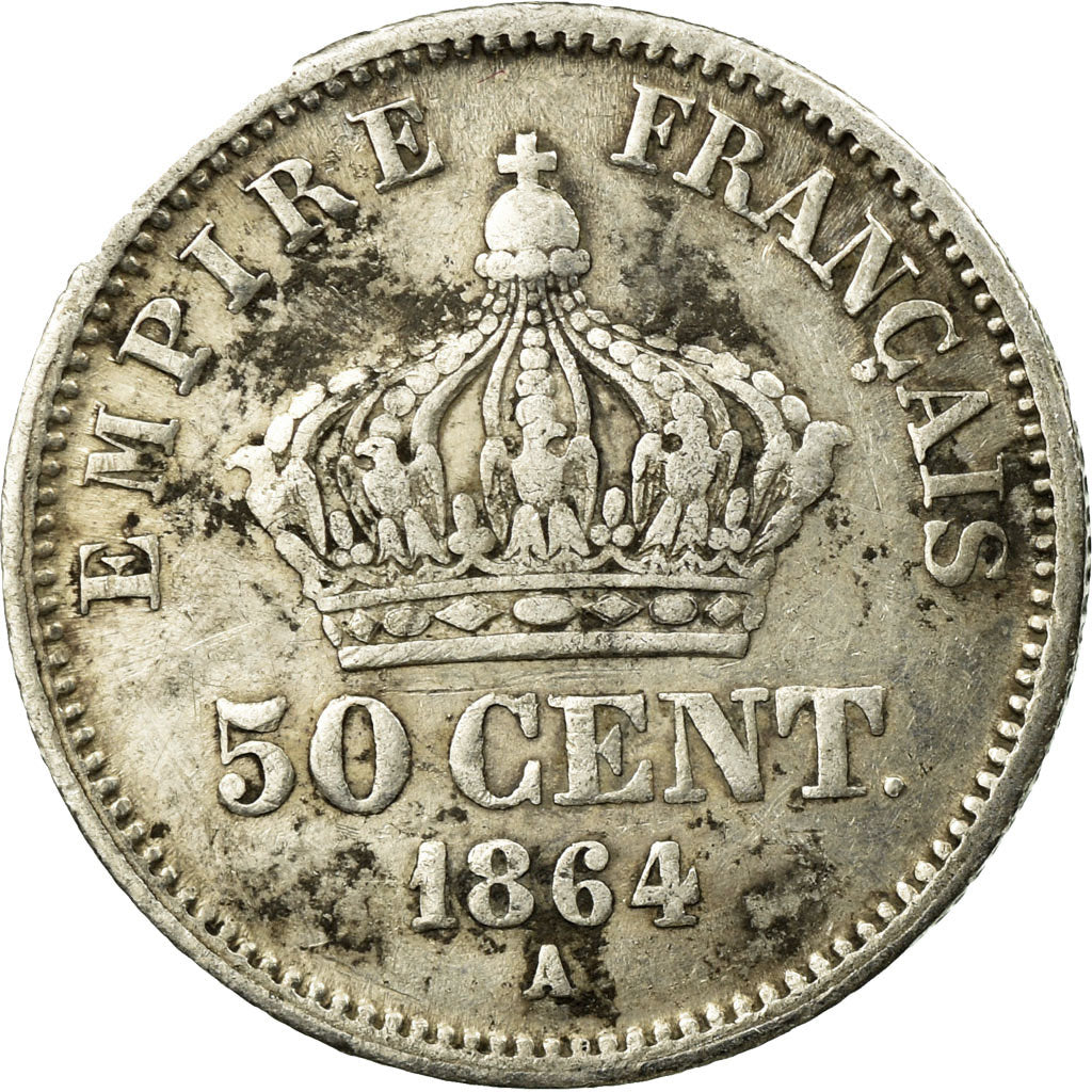 Coin, France, Napoleon III, Napoléon III, 50 Centimes, 1864, Paris, EF(40-45)