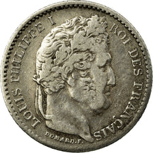 Coin, France, Louis-Philippe, 25 Centimes, 1845, Rouen, VF(30-35), Silver