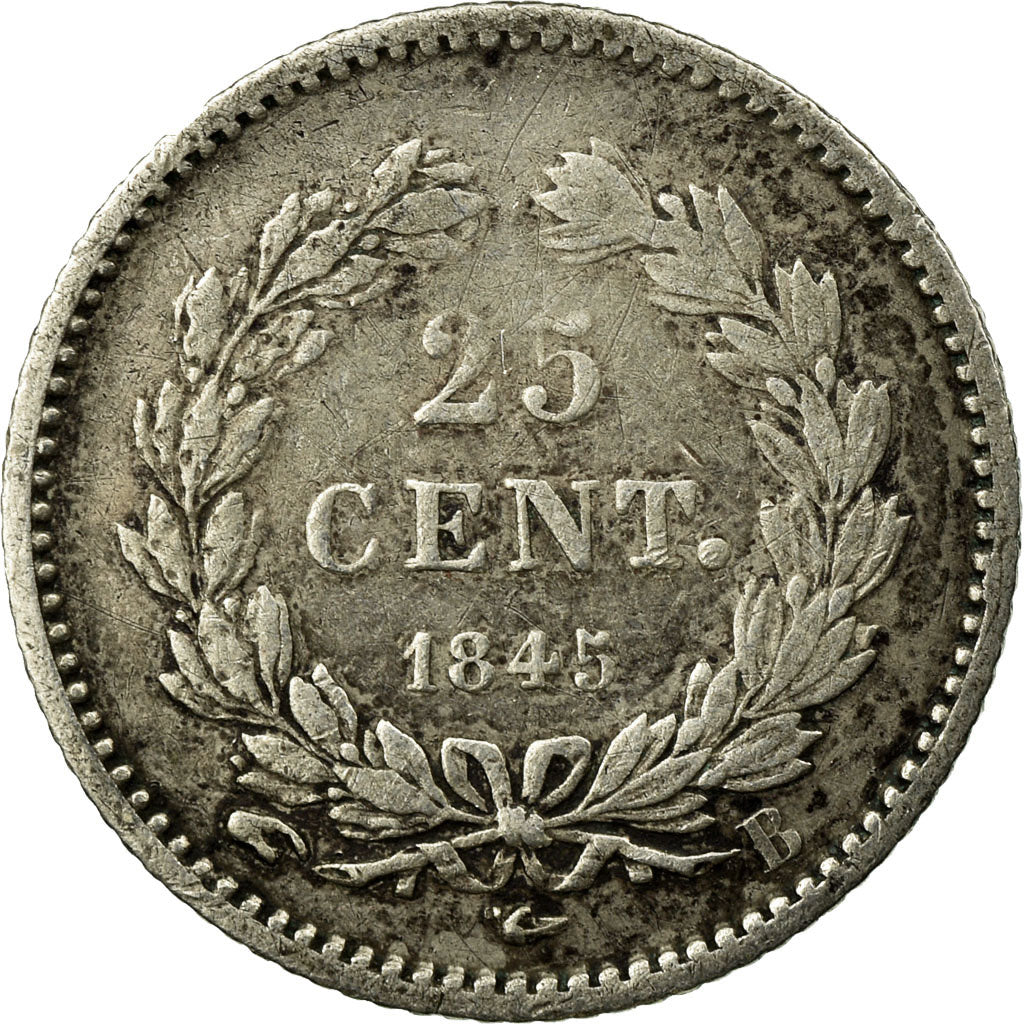 Coin, France, Louis-Philippe, 25 Centimes, 1845, Rouen, VF(30-35), Silver