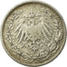 Coin, GERMANY - EMPIRE, 1/2 Mark, 1906, Munich, VF(30-35), Silver, KM:17
