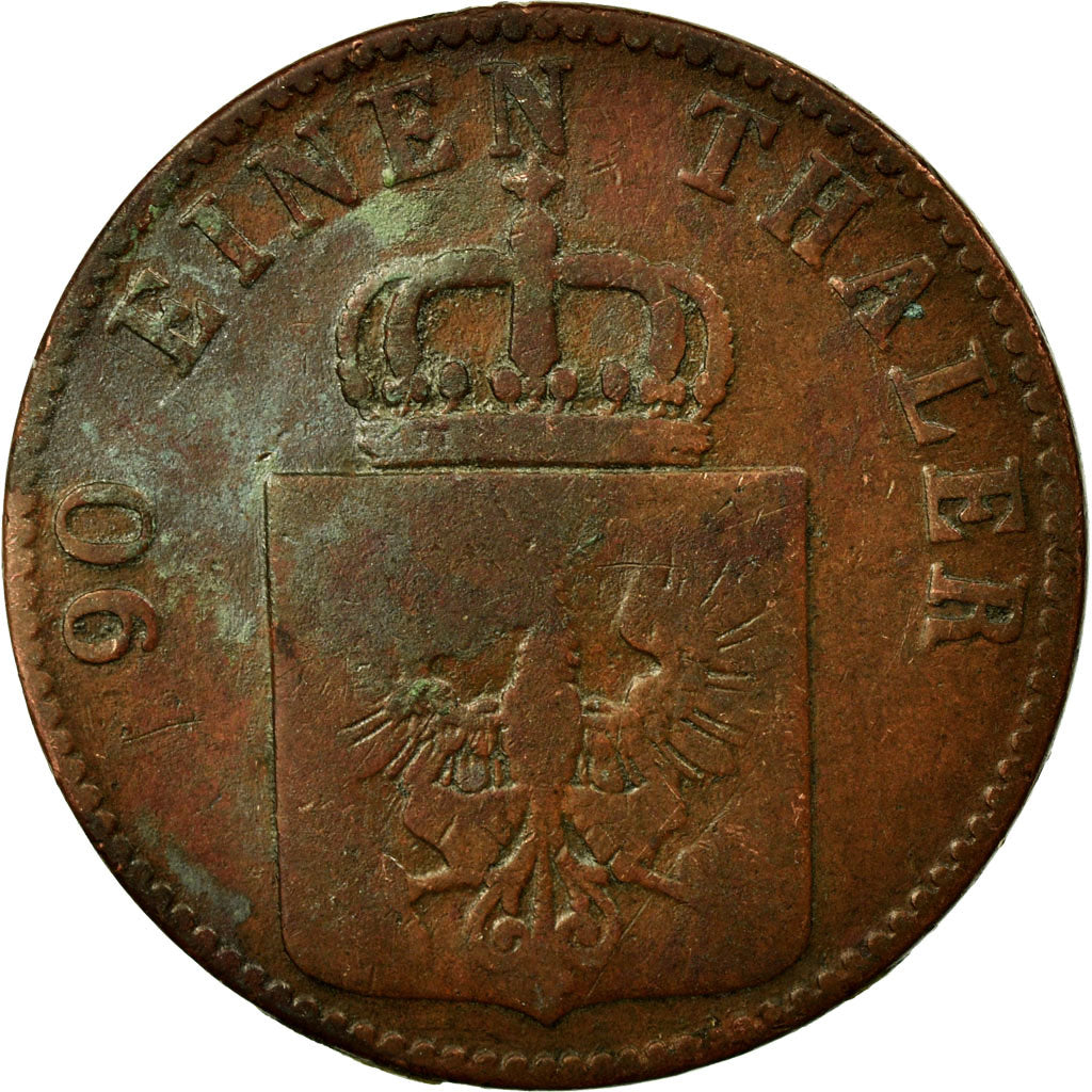 Monnaie, Etats allemands, PRUSSIA, Friedrich Wilhelm IV, 4 Pfennig, 1848