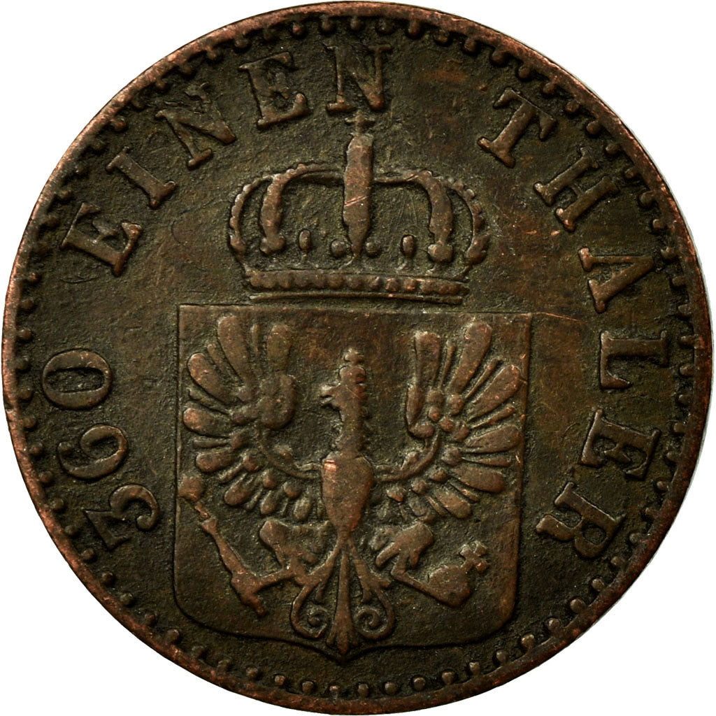 Coin, German States, PRUSSIA, Wilhelm I, Pfennig, 1862, Berlin, EF(40-45)