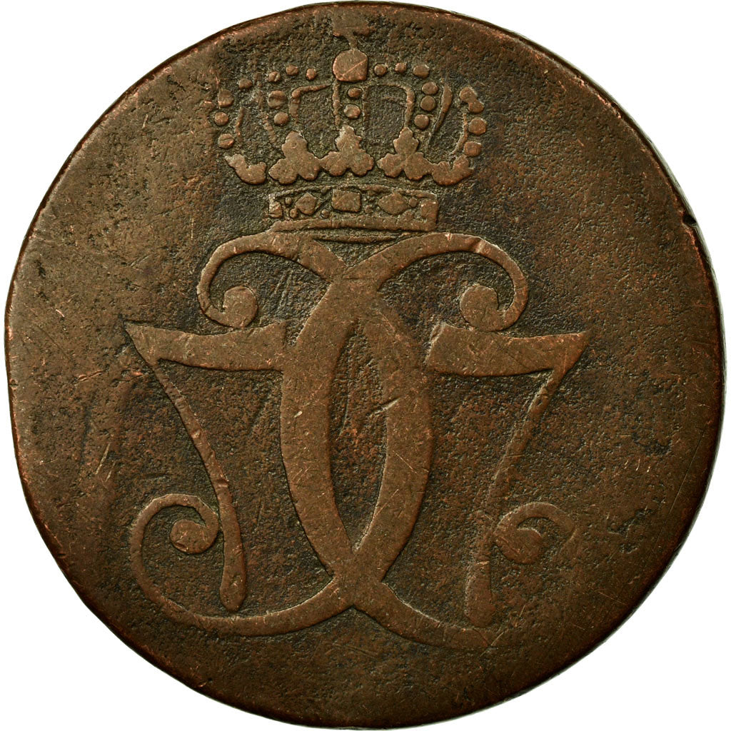 Monnaie, Norvège, Christian VII, Skilling, 1771, Kongsberg, TB+, Cuivre