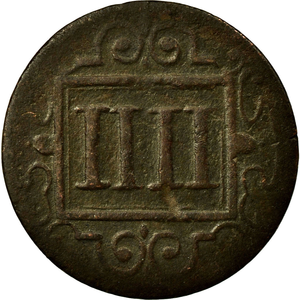 Moneda, Estados alemanes, COESFELD, 4 Pfennig, 1763, BC+, Cobre, KM:14