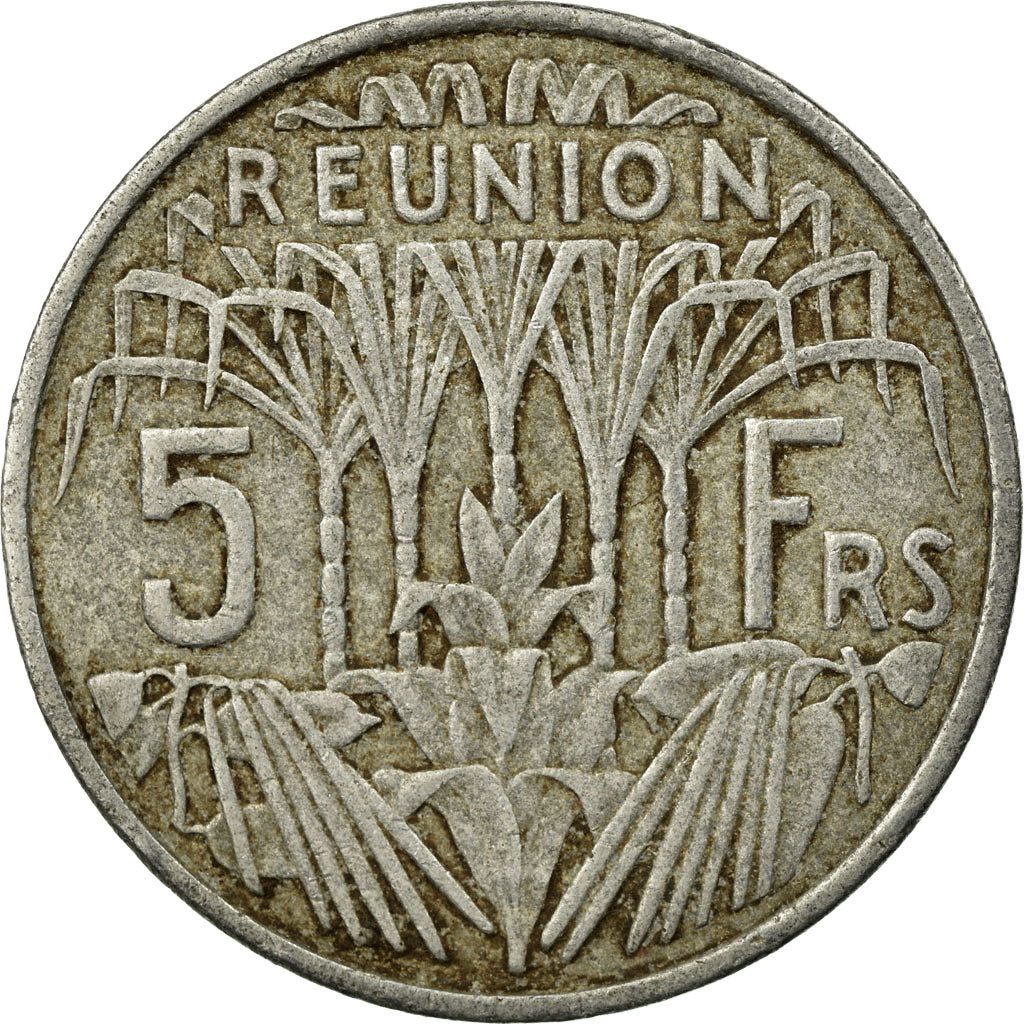 Coin, Réunion, 5 Francs, 1955, VF(20-25), Aluminum, KM:9