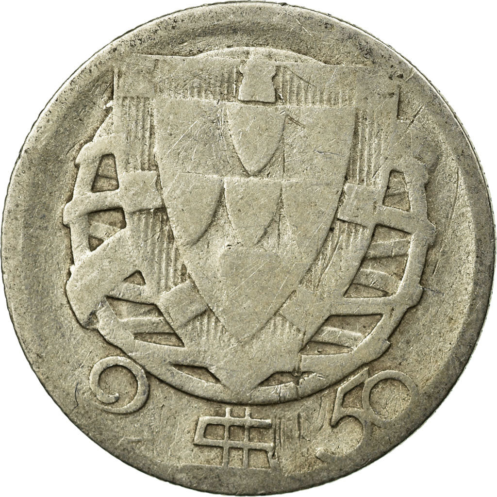 Coin, Portugal, 2-1/2 Escudos, 1943, EF(40-45), Silver, KM:580
