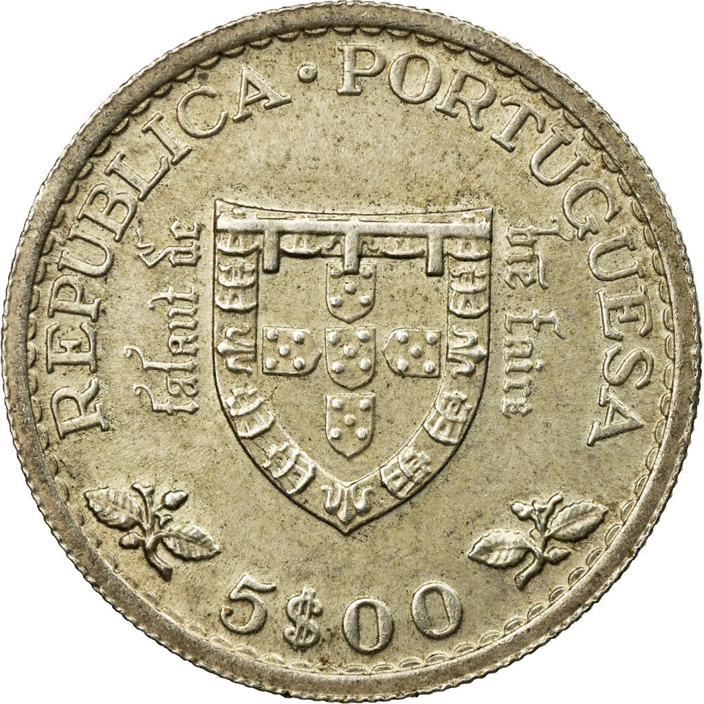Coin, Portugal, 5 Escudos, 1960, Lisbon, EF(40-45), Silver, KM:587