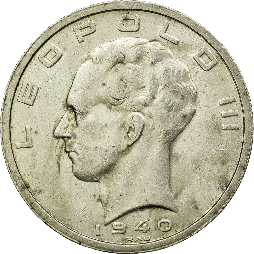 Coin, Belgium, 50 Francs, 50 Frank, 1940, EF(40-45), Silver, KM:121