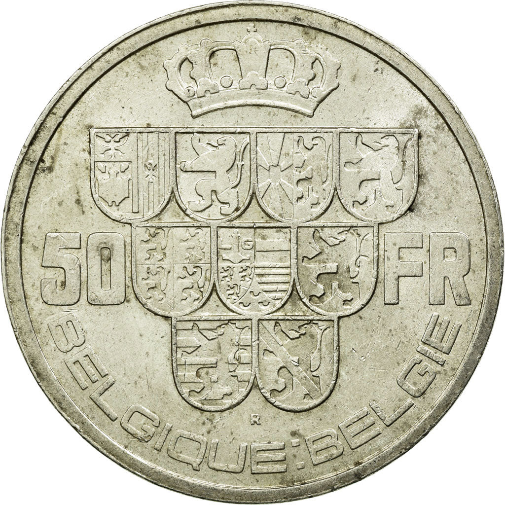 Coin, Belgium, 50 Francs, 50 Frank, 1940, EF(40-45), Silver, KM:121