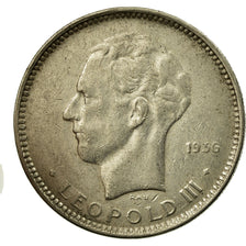 Moneda, Bélgica, 5 Francs, 5 Frank, 1936, BC+, Níquel, KM:109.1