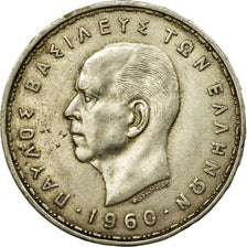 Coin, Greece, Paul I, 20 Drachmai, 1960, EF(40-45), Silver, KM:85