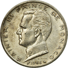 Coin, Monaco, Rainier III, 5 Francs, 1966, EF(40-45), Silver, KM:141, Gadoury:MC