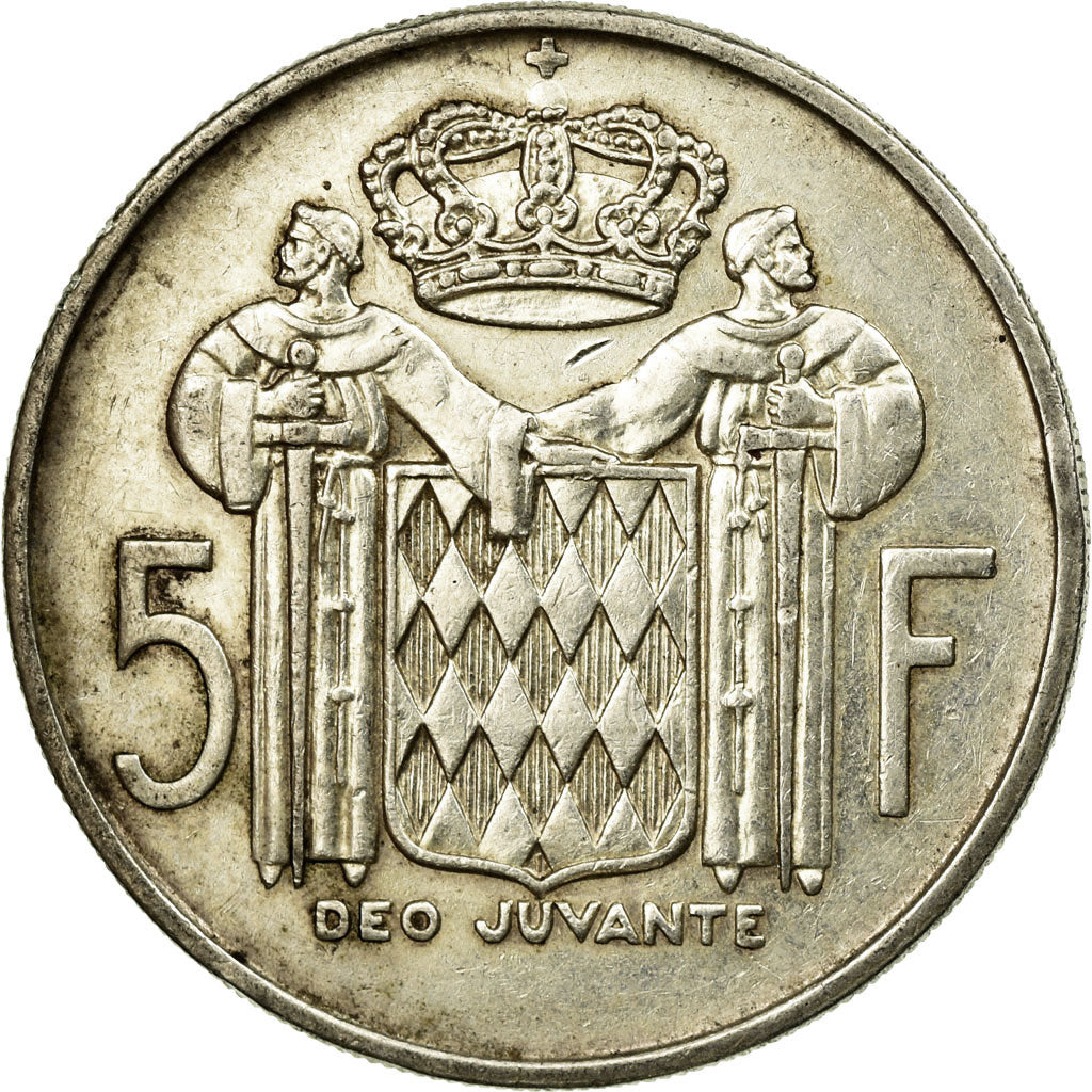 Coin, Monaco, Rainier III, 5 Francs, 1966, EF(40-45), Silver, KM:141, Gadoury:MC