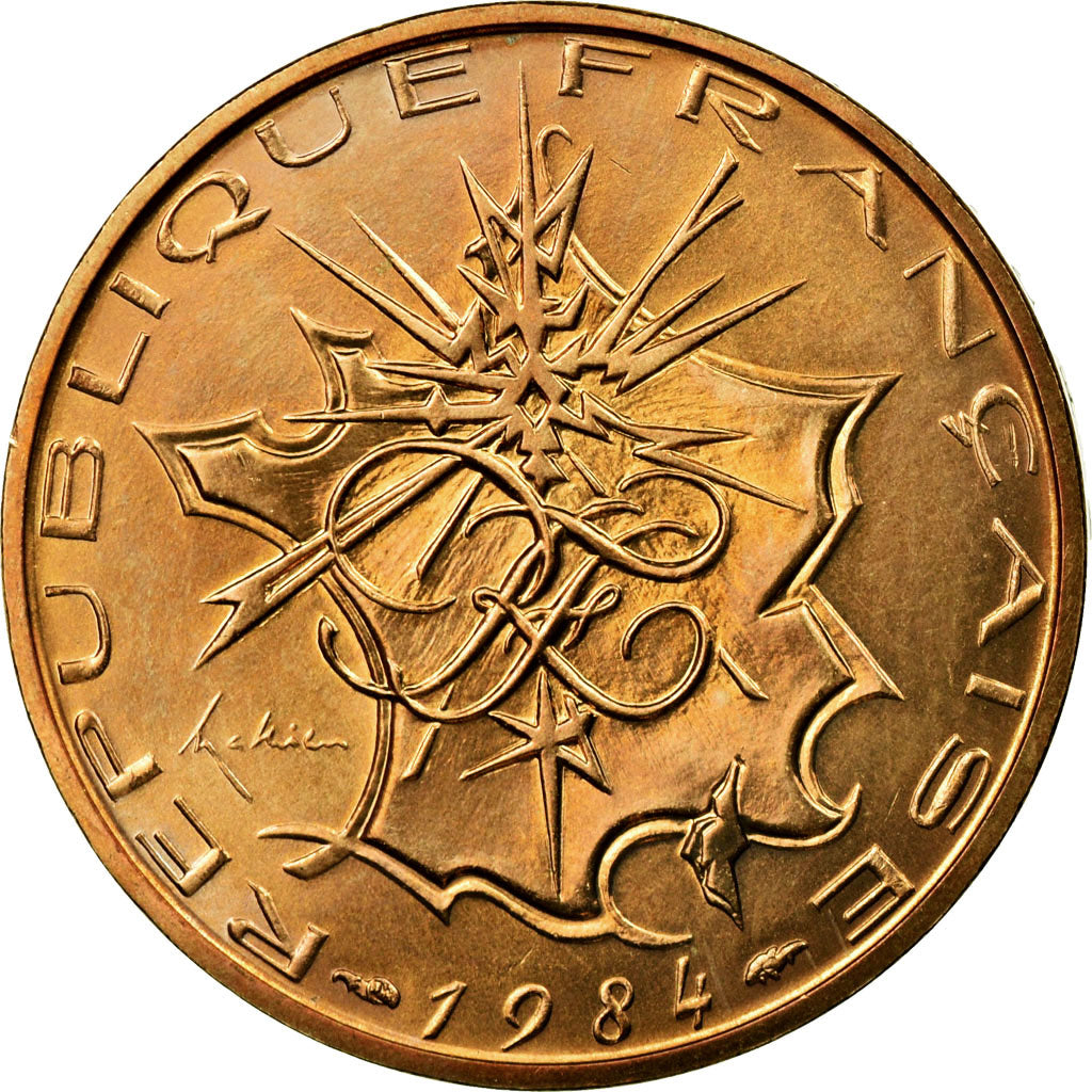 Munten, Frankrijk, Mathieu, 10 Francs, 1984, Paris, UNC-, Nickel-brass, KM:940