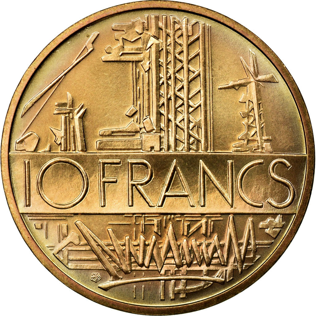 Munten, Frankrijk, Mathieu, 10 Francs, 1984, Paris, UNC-, Nickel-brass, KM:940