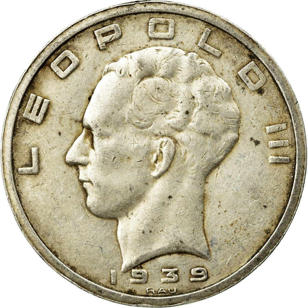Coin, Belgium, 50 Francs, 50 Frank, 1939, EF(40-45), Silver, KM:122.1