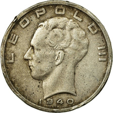 Moneta, Belgia, 50 Francs, 50 Frank, 1940, EF(40-45), Srebro, KM:122.1