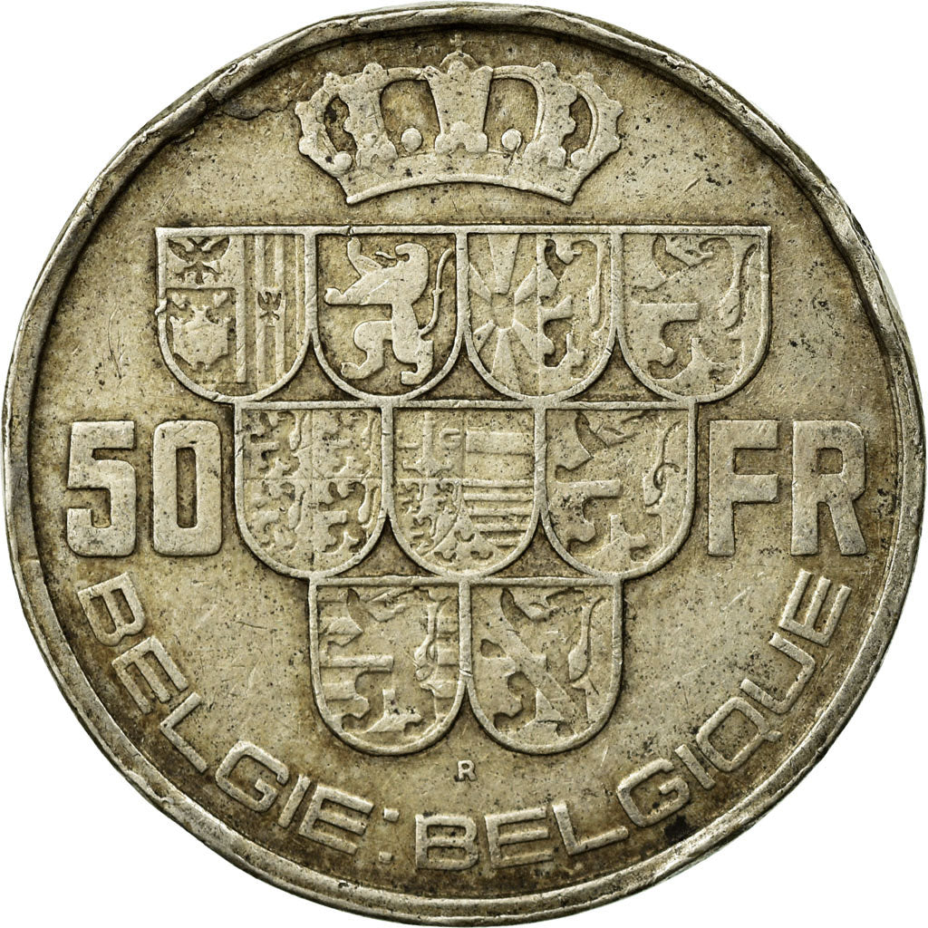 Coin, Belgium, 50 Francs, 50 Frank, 1940, EF(40-45), Silver, KM:122.1