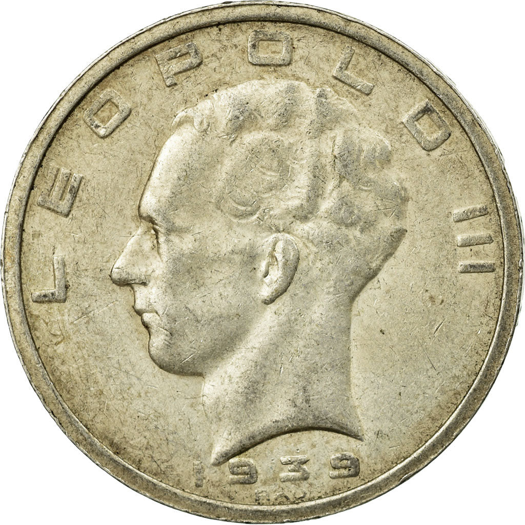Coin, Belgium, 50 Francs, 50 Frank, 1939, EF(40-45), Silver, KM:122.1