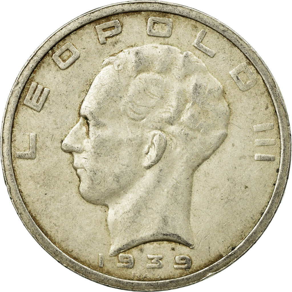 Coin, Belgium, 50 Francs, 50 Frank, 1939, EF(40-45), Silver, KM:122.1
