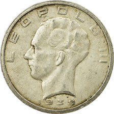 Coin, Belgium, 50 Francs, 50 Frank, 1939, EF(40-45), Silver, KM:122.1