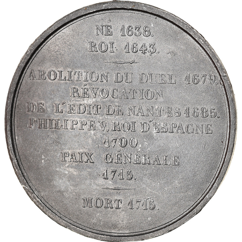 France, Médaille, Les rois de France, Louis XIV, History, Caqué, SUP, Tin