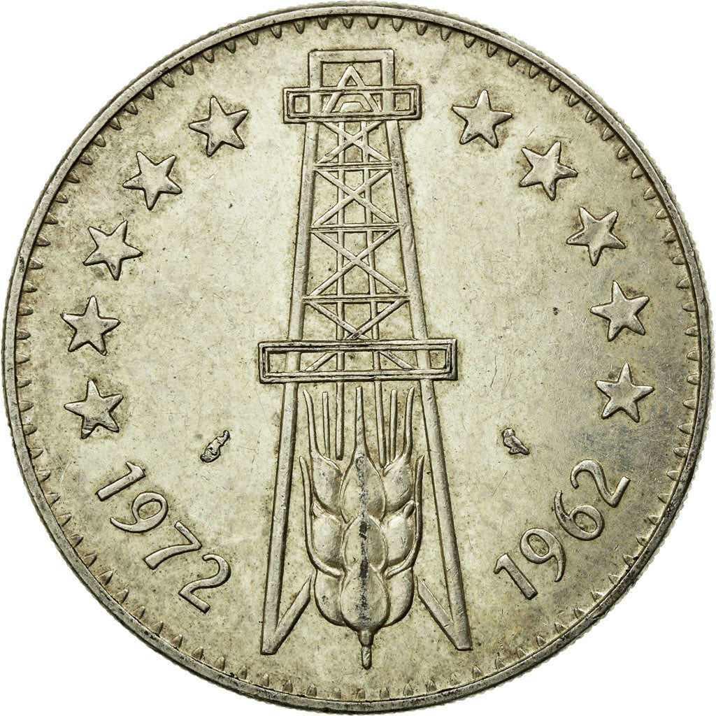 Coin, Algeria, 5 Dinars, 1972, Paris, EF(40-45), Silver, KM:105
