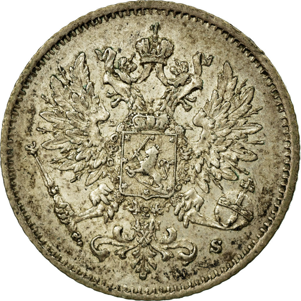 Coin, Finland, Nicholas II, 25 Penniä, 1915, VF(30-35), Silver, KM:6.2