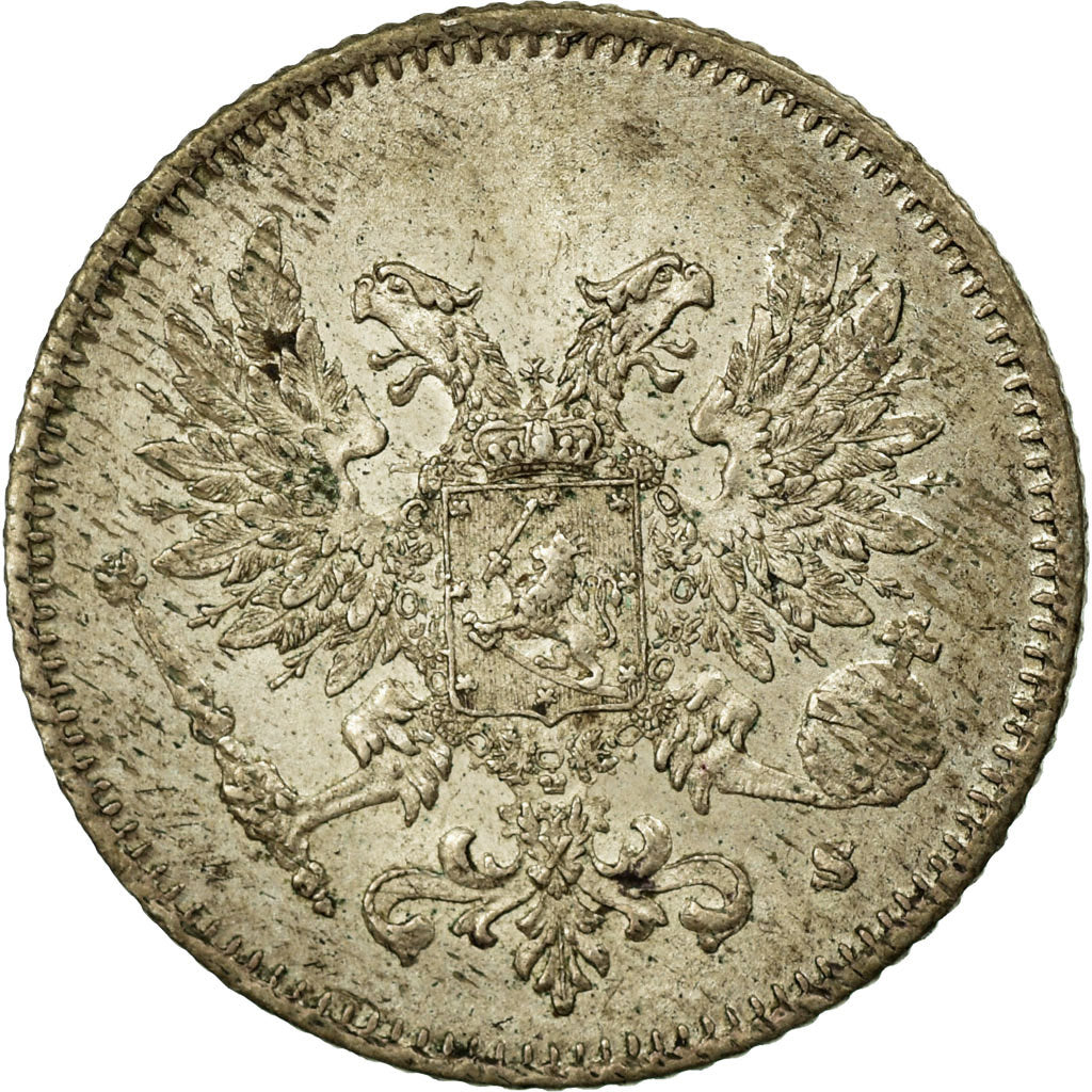 Coin, Finland, Nicholas II, 25 Penniä, 1917, EF(40-45), Silver, KM:6.2