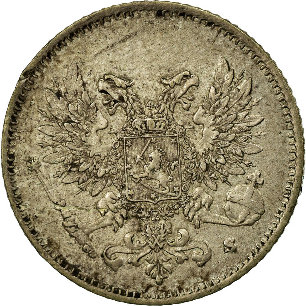 Coin, Finland, Nicholas II, 25 Penniä, 1917, EF(40-45), Silver, KM:6.2