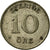 Coin, Sweden, Gustaf V, 10 Öre, 1938, VF(20-25), Silver, KM:780