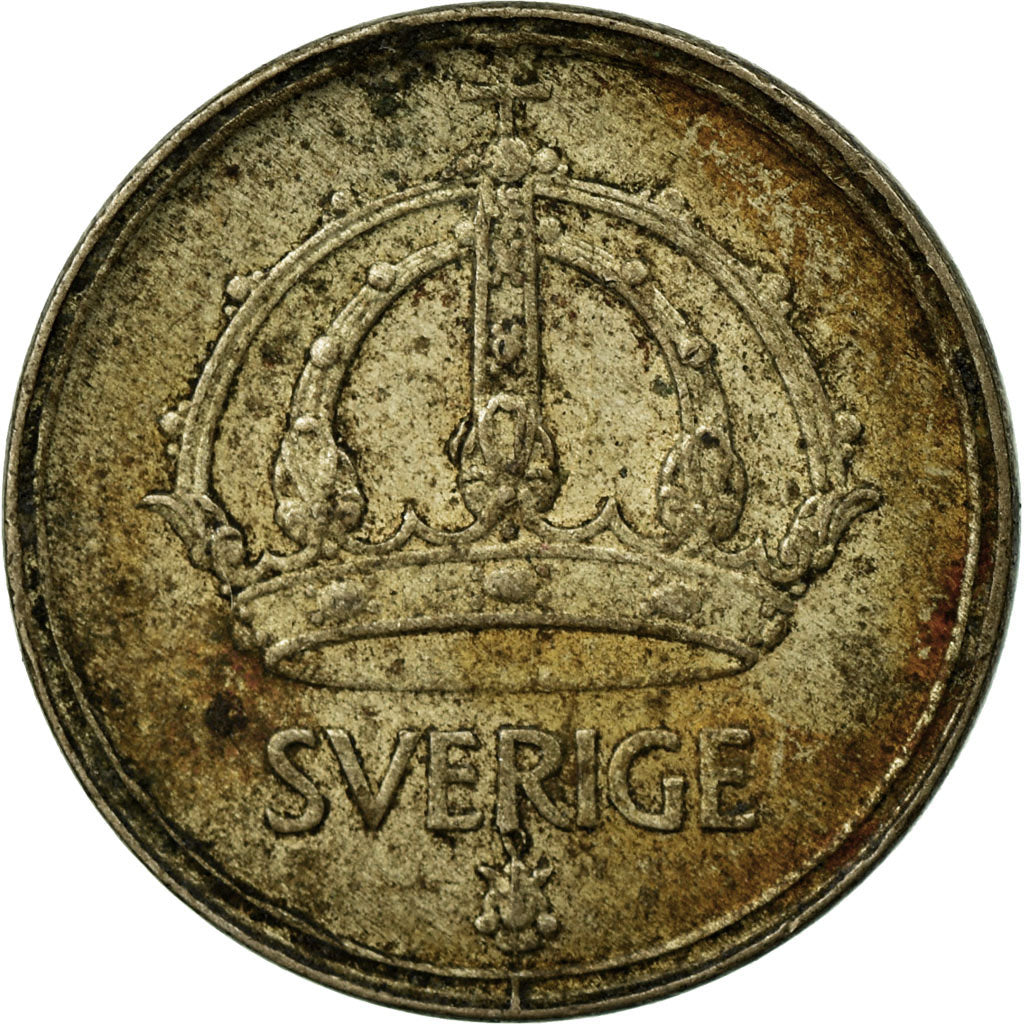 Coin, Sweden, Gustaf V, 10 Öre, 1944, VF(20-25), Silver, KM:813