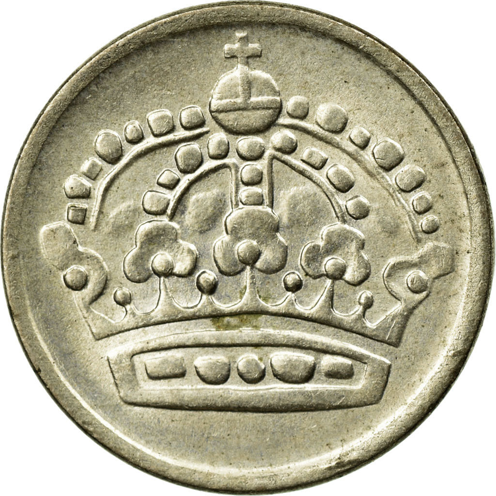 Moneda, Suecia, Gustaf VI, 10 Öre, 1958, EBC, Plata, KM:823