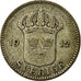 Coin, Sweden, Gustaf V, 25 Öre, 1912, VF(20-25), Silver, KM:785