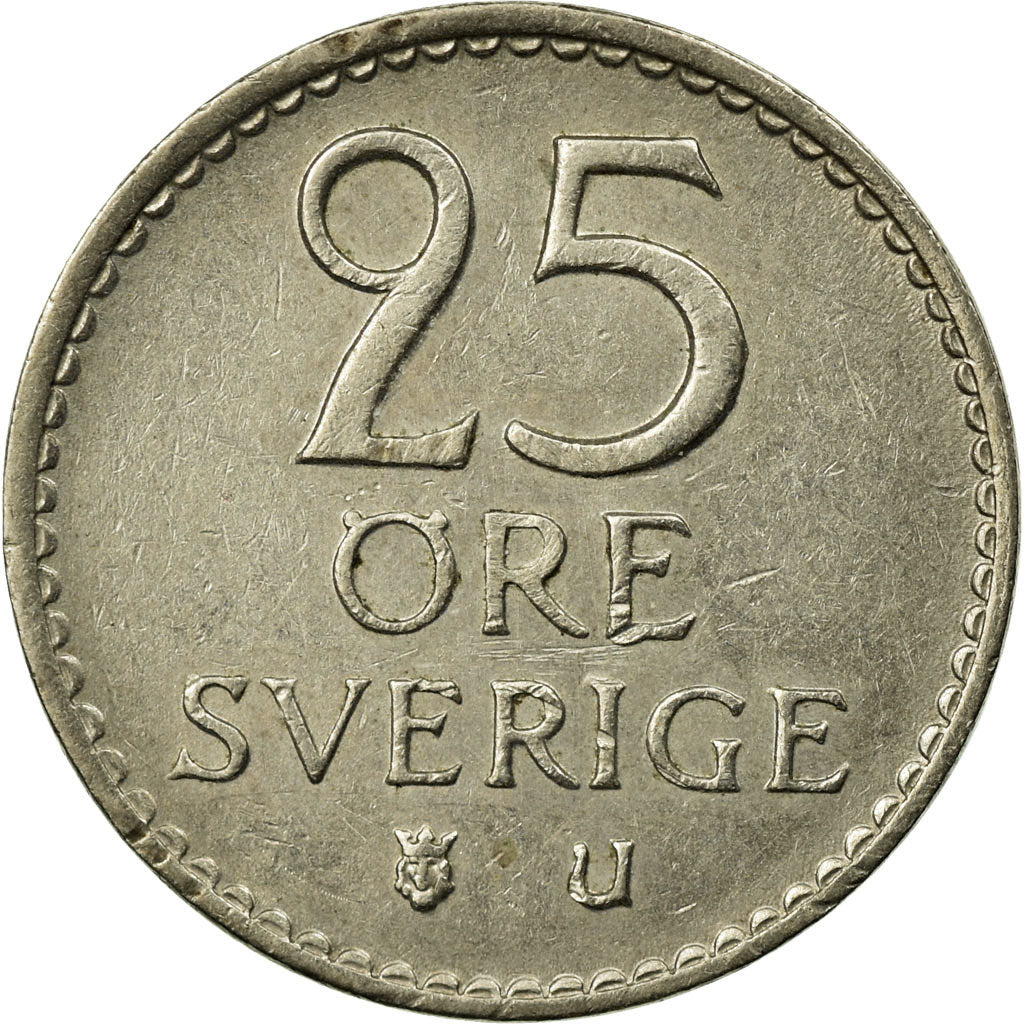 Monnaie, Suède, Gustaf VI, 25 Öre, 1964, TTB, Copper-nickel, KM:836