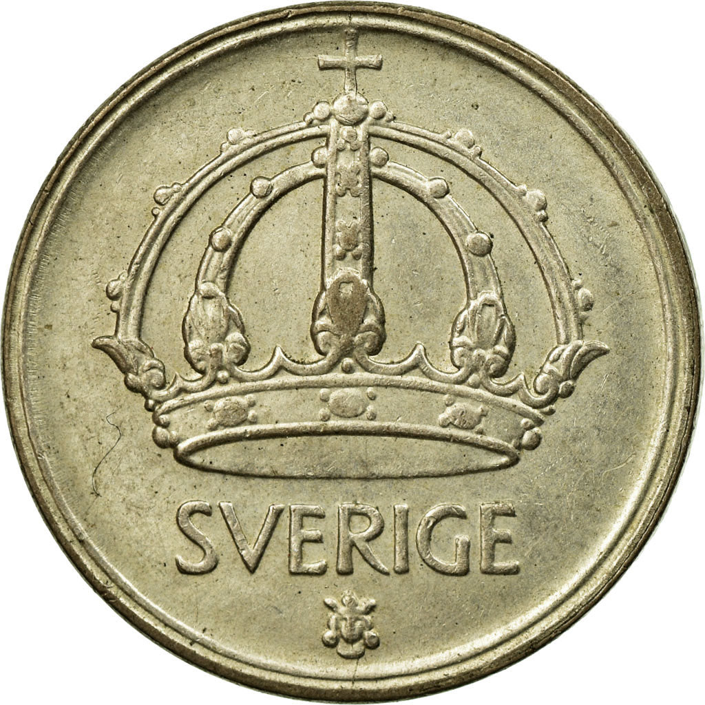 Coin, Sweden, Gustaf V, 25 Öre, 1946, EF(40-45), Silver, KM:816