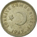 Coin, Turkey, 50 Kurus, 1947, AU(50-53), Silver, KM:882