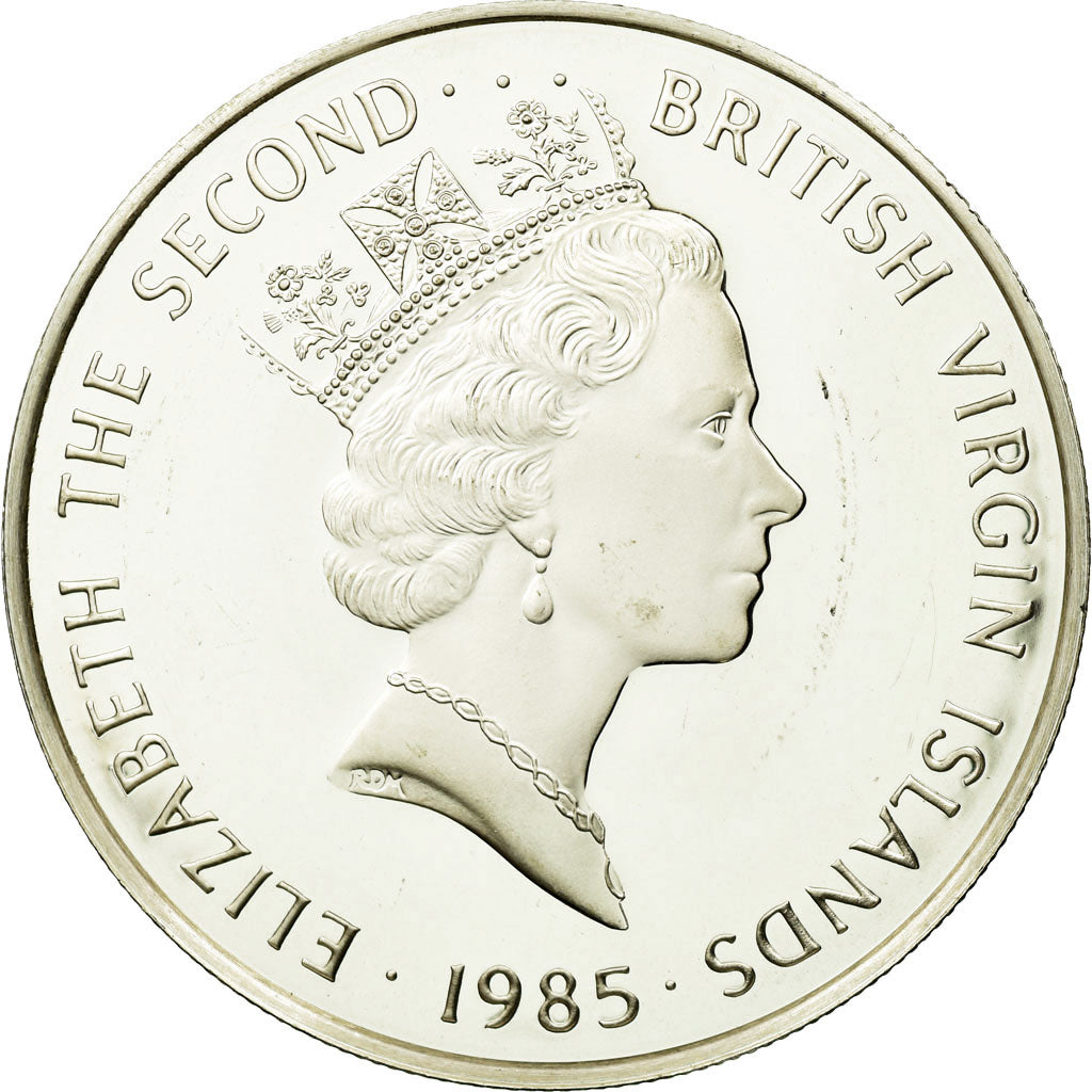 Moneta, ISOLE VERGINI BRITANNICHE, Elizabeth II, 20 Dollars, 1985, Franklin