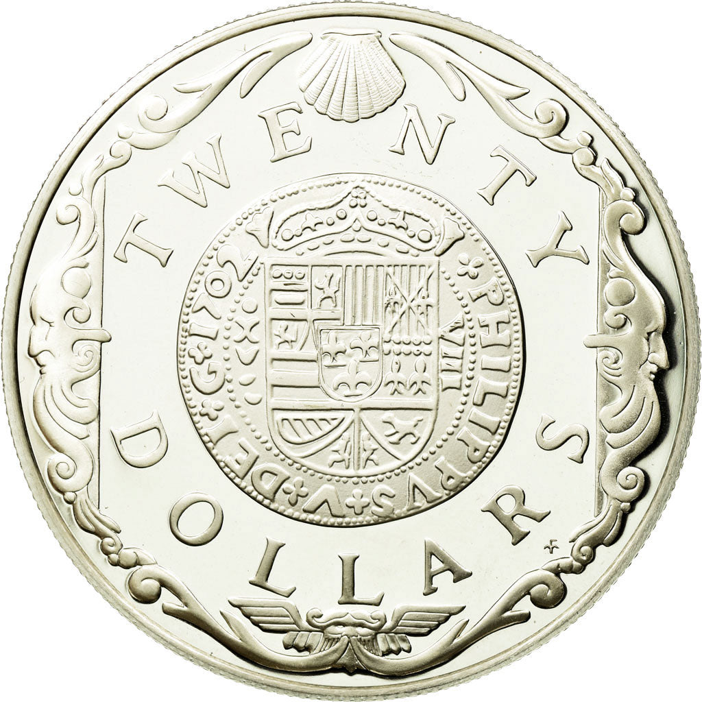 Moneta, ISOLE VERGINI BRITANNICHE, Elizabeth II, 20 Dollars, 1985, Franklin