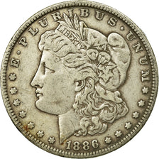 Coin, United States, Morgan Dollar, Dollar, 1886, U.S. Mint, Philadelphia