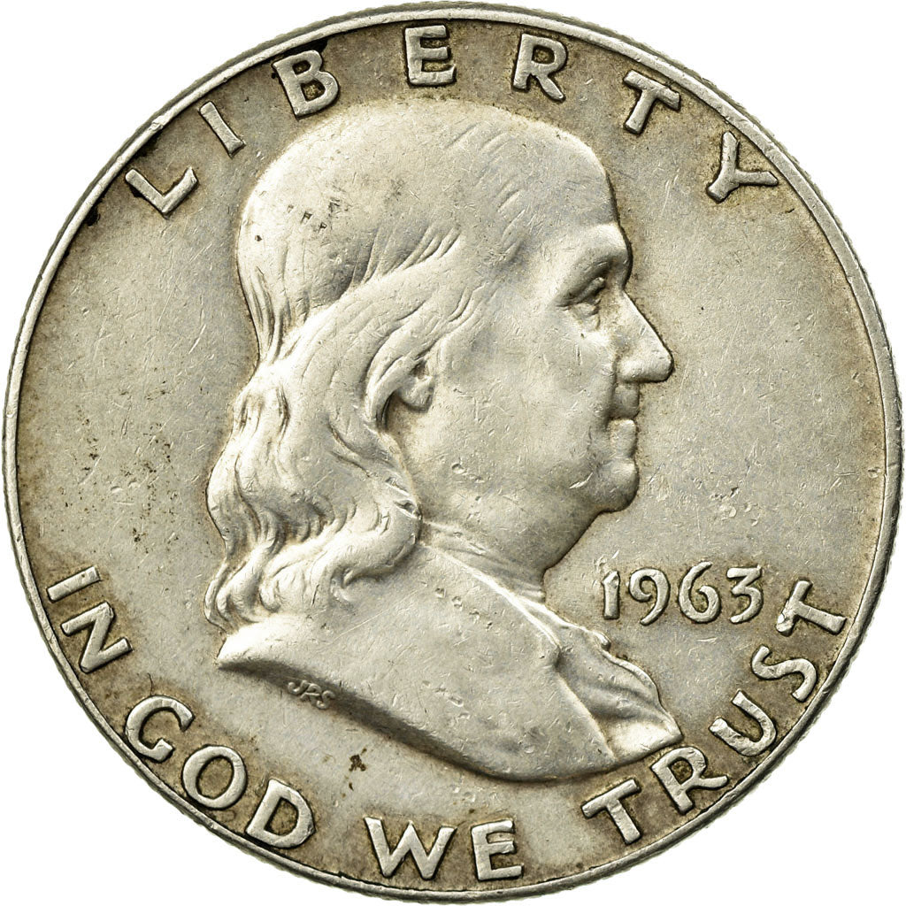 Coin, United States, Franklin Half Dollar, Half Dollar, 1963, U.S. Mint, Denver
